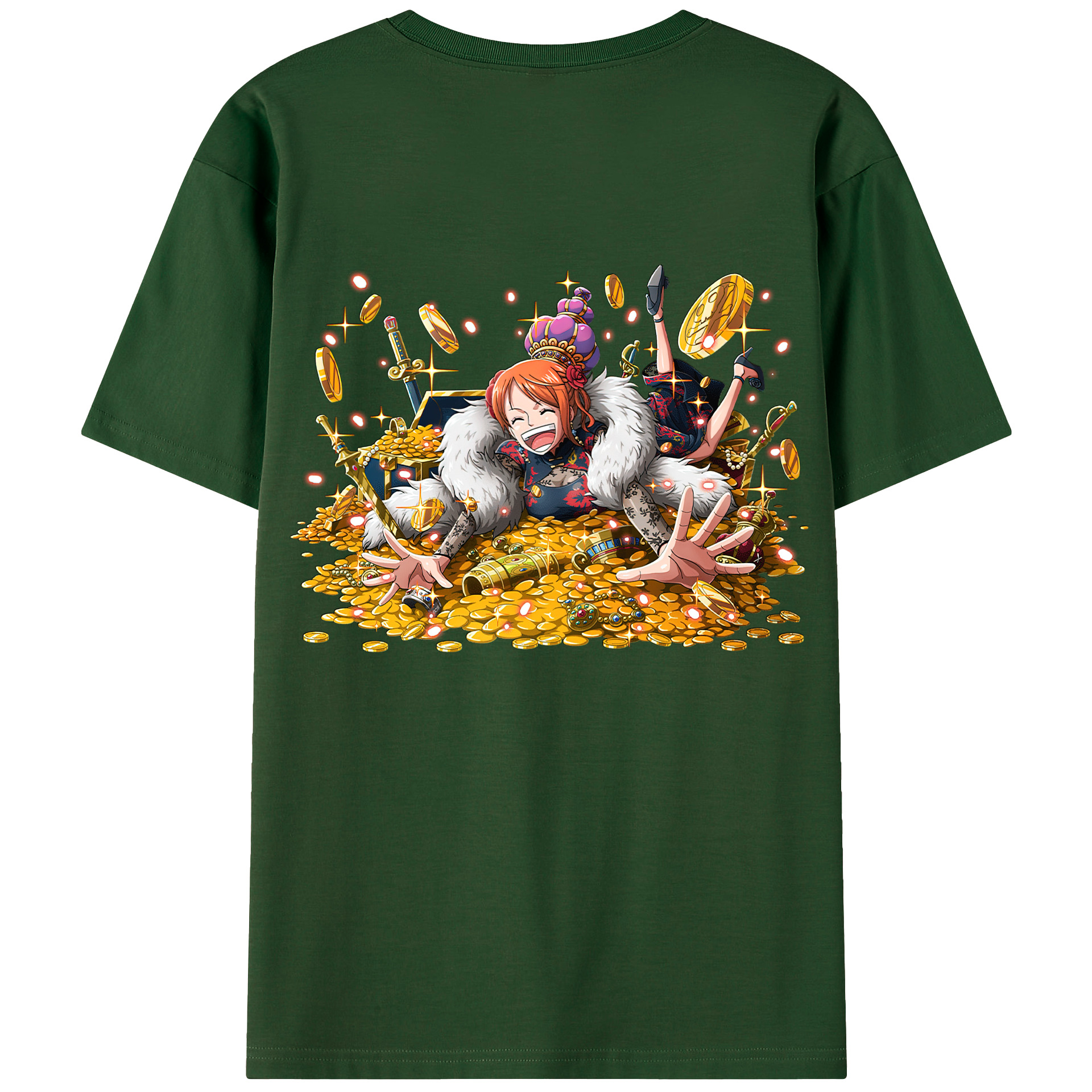ワンピース ナミ ONE PIECE Nami 綿100％半袖Tシャツ（背面プリント）